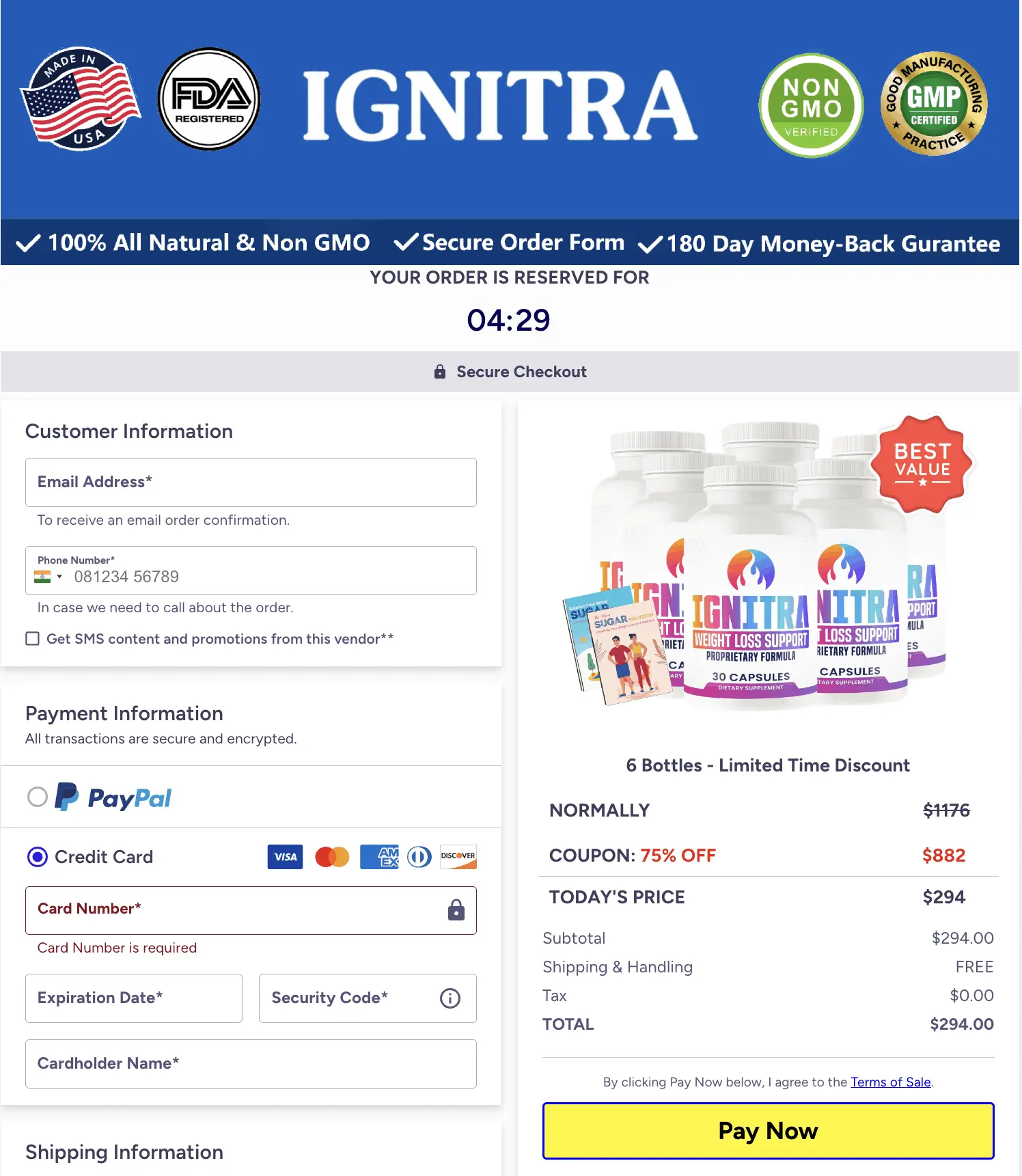 Ignitra Order Now